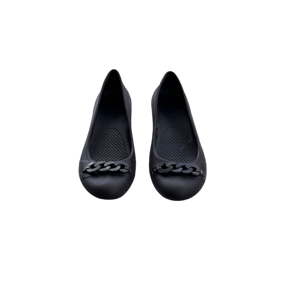 Crocs Gianna Chain Link Flats Color Chocolate Siz… - image 1